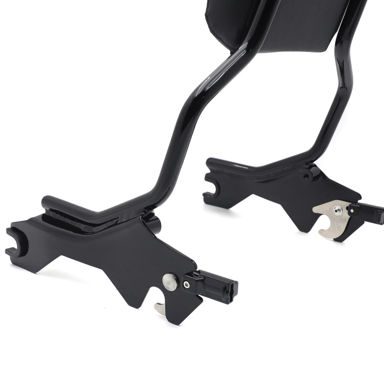 Black Passenger Sissy Bar Backrest for Harley Softail FXFB Fat Boy (2018–2023)