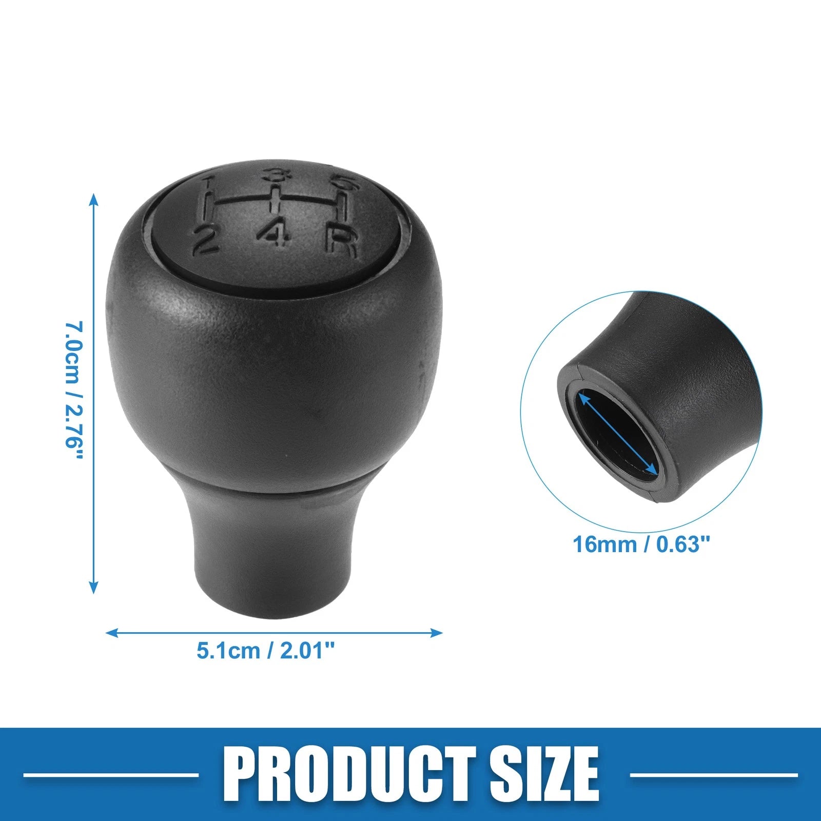 5 Speed Manual Transmission Shift Knob for Ranger (1988–2011) ABS Black