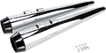 Bassani Exhaust Megaphone Mufflers for - Chrome/Black, Fluted, Performance Baffle