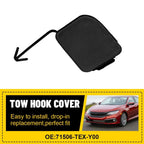 Rear Bumper Tow Hook Cap Cover for Honda Civic (2016–2021) - Black