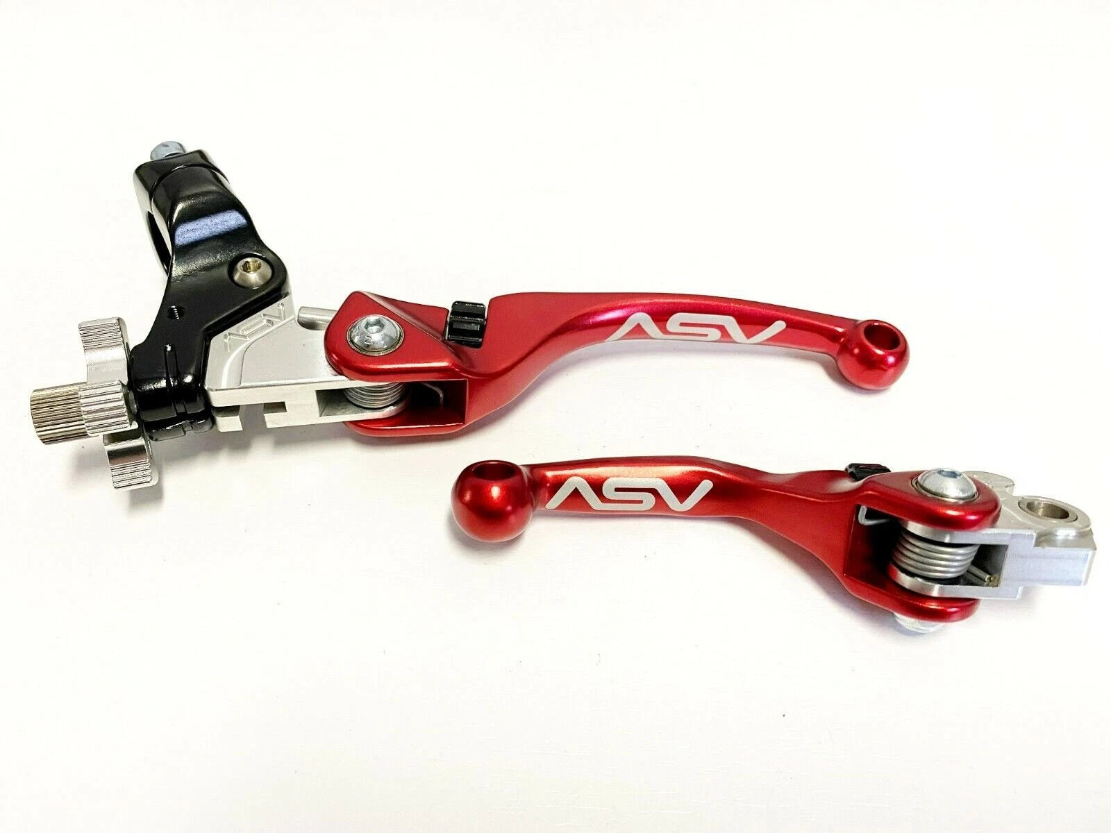 2X ASV F4 Front Brake Clutch Perch Levers Red for Suzuki DRZ 400 (2000–Present)