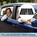 9 Pcs Door Pillar Window Trim for Ford Flex (2009–2015) Black