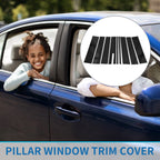 9 Pcs Door Pillar Window Trim for Ford Flex (2009–2015) Black