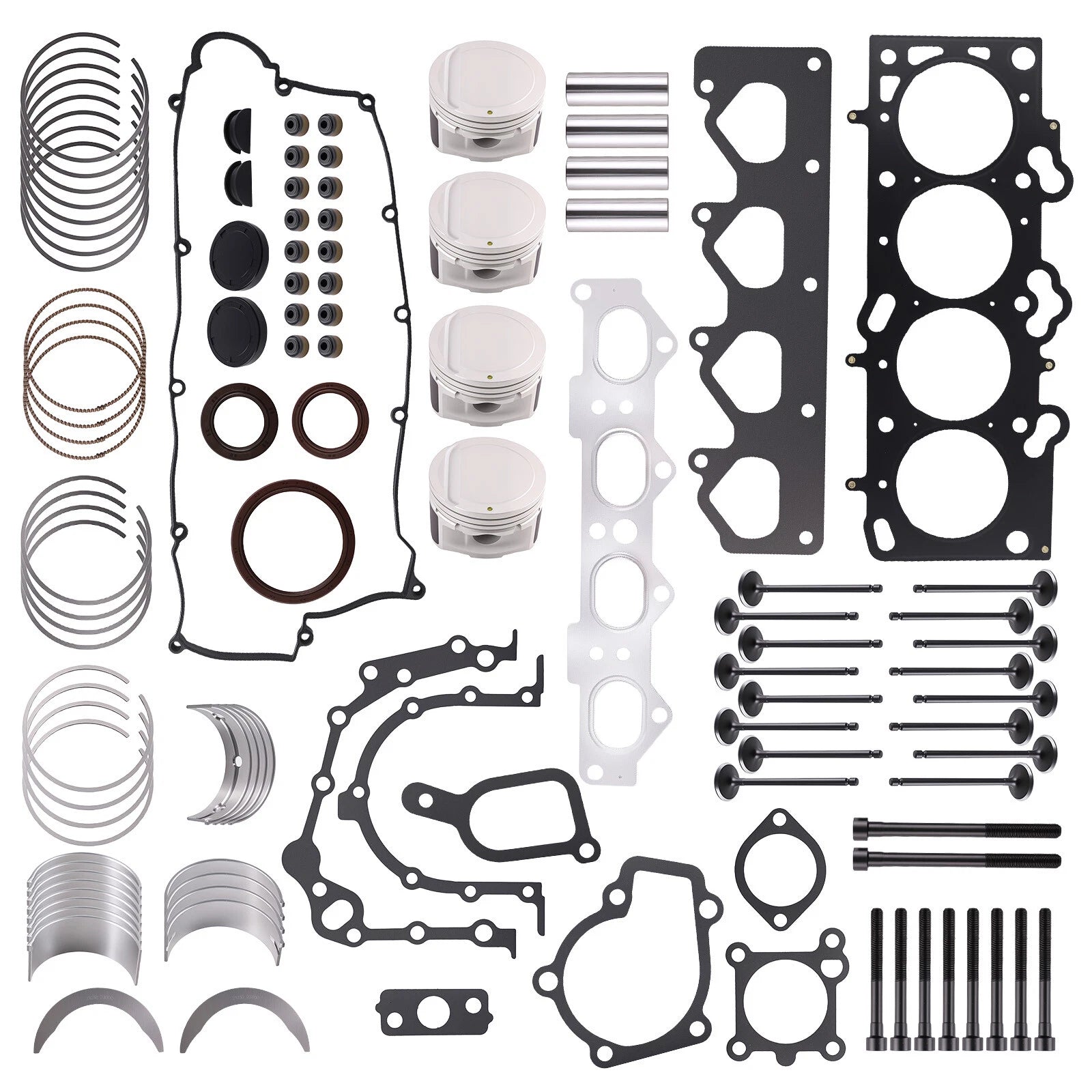 G4GC 2.0L Engine Rebuild Gasket Kit & Head Bolts for Hyundai Elantra (2001–2006)