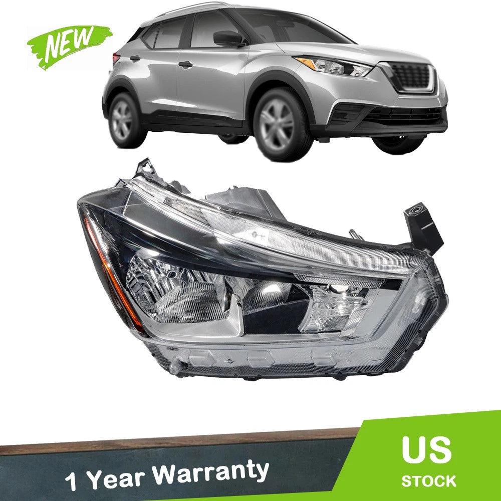 Right Side Chrome Halogen Headlight for Nissan Kicks (2018–2020)