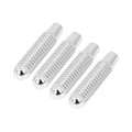 4Pcs Silver Tone Aluminum Alloy Door Lock Knobs for Mercedes-Benz