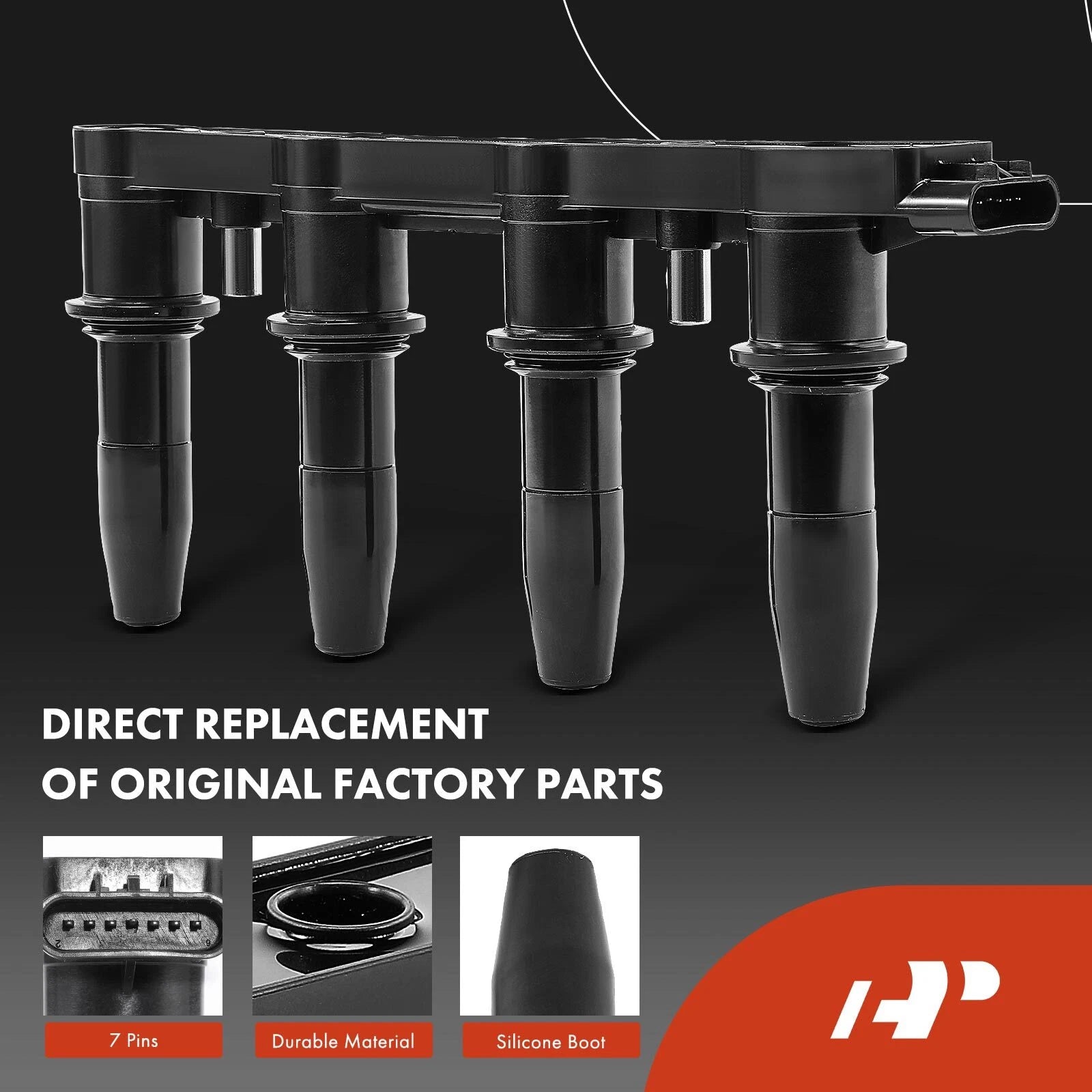 Set of 1 Ignition Coil & 4 Iridium Spark Plugs for Chevy Aveo (2009â2011)