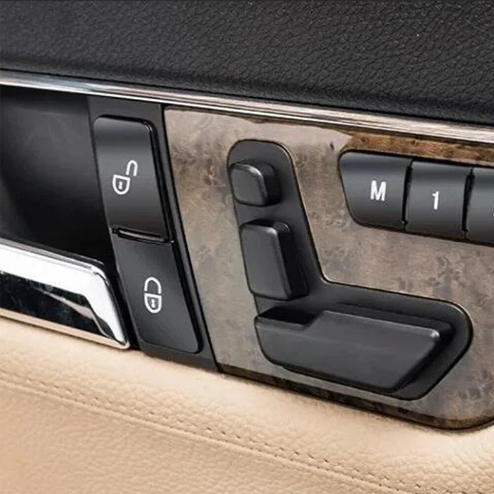 4 x Door Unlock Switch Button Trim Covers for Benz C-Class W204, E-Class W212