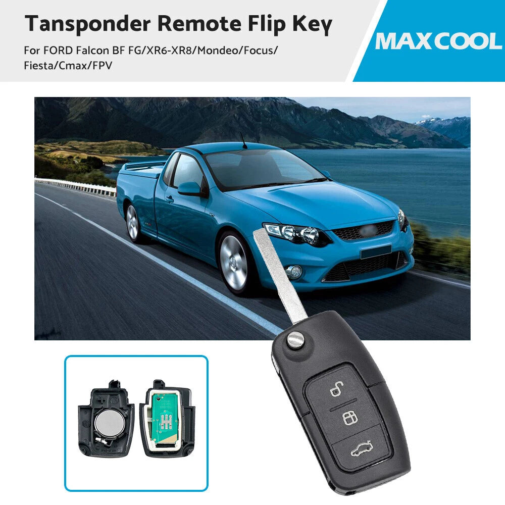 Transponder Remote Key for Ford BF FG Falcon Territory Mondeo FPV Focus (2002–2016)
