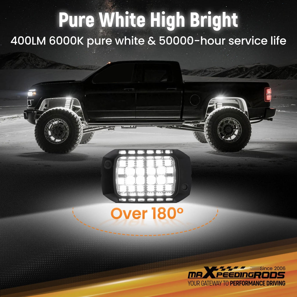 Set of 12 Waterproof LED Underbody Glow Lights for Universal Fit