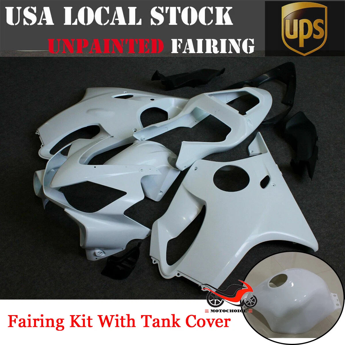 Fairing Kit + Tank Cowl Set for Honda CBR600 F4i (2001–2003)