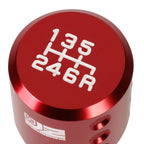 J2 Universal Aluminum Shift Knob Red Goblet Style w/ 3 Thread Adapters