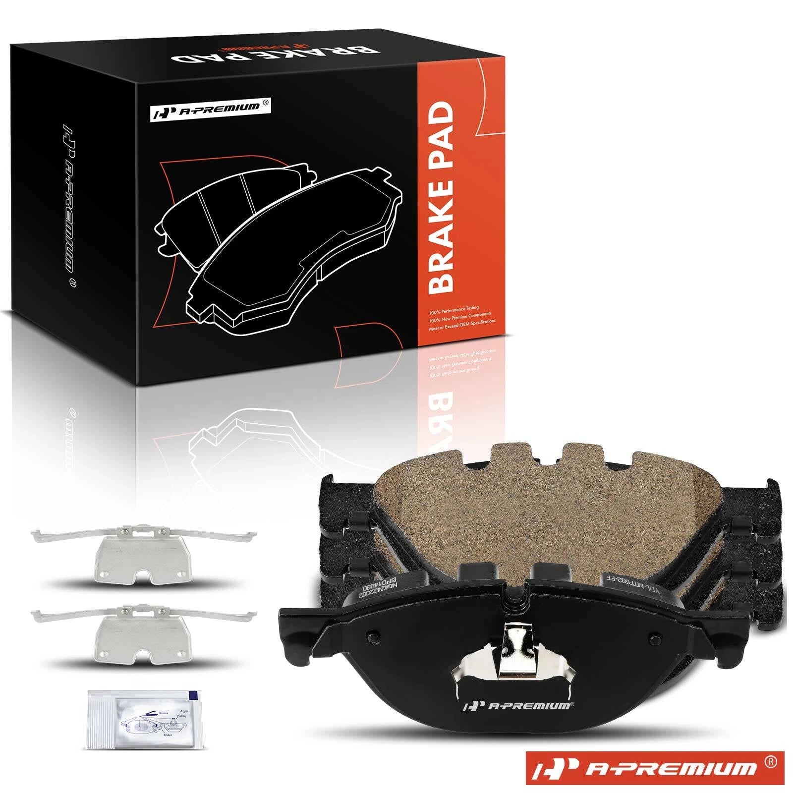 Set of 4 Front Ceramic Brake Pads for BMW 528i 535i GT 550i 650i 740Li (2012–2013)