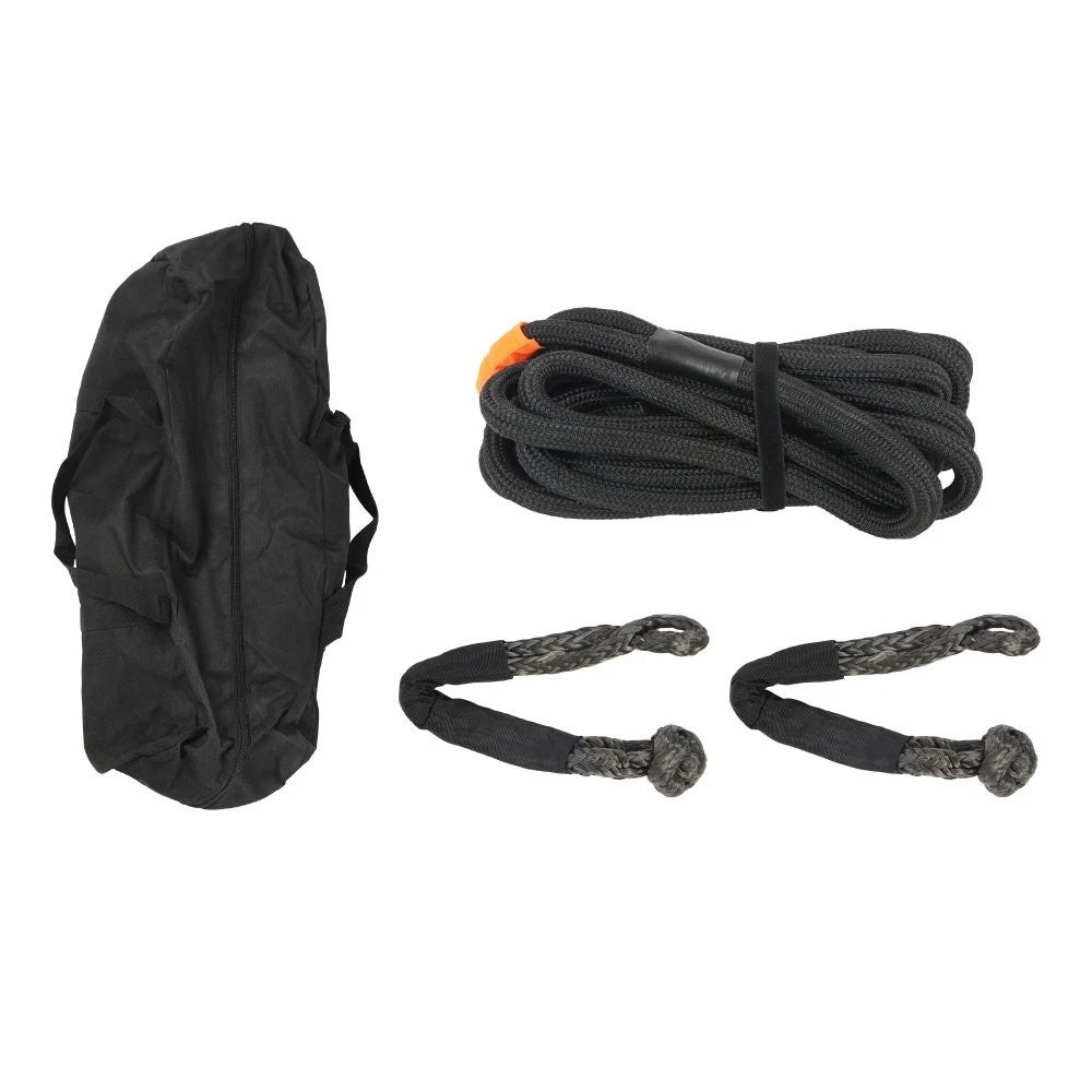 Kinetic Recovery Tow Rope 1" x 30' with 2 Soft Shackles for Car Truck