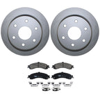 Rear Brake Kit 330mm Disc Rotors TRW Pro Ceramic Pads for Cadillac Chevrolet GMC