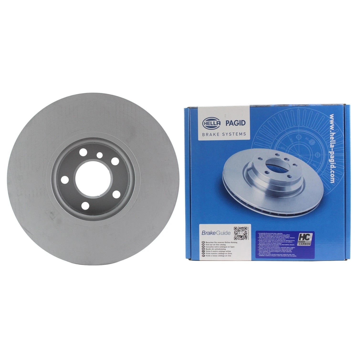 Hella 348mm Front Right Disc Brake Rotor for BMW F10 F07 F06 F13 F01 (2010–2017)