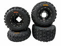 Set of 2 DWT G3 Black Beadlock Wheels & Sunf A027 Tires for Yamaha YFZ450 (2004–2023)