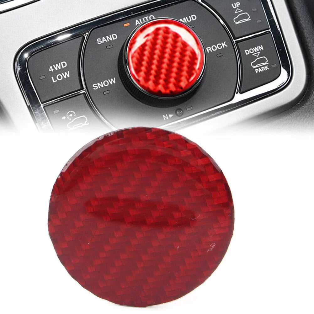 Red Console Knob Button Cover Trim for Jeep Grand Cherokee (2011-2022)