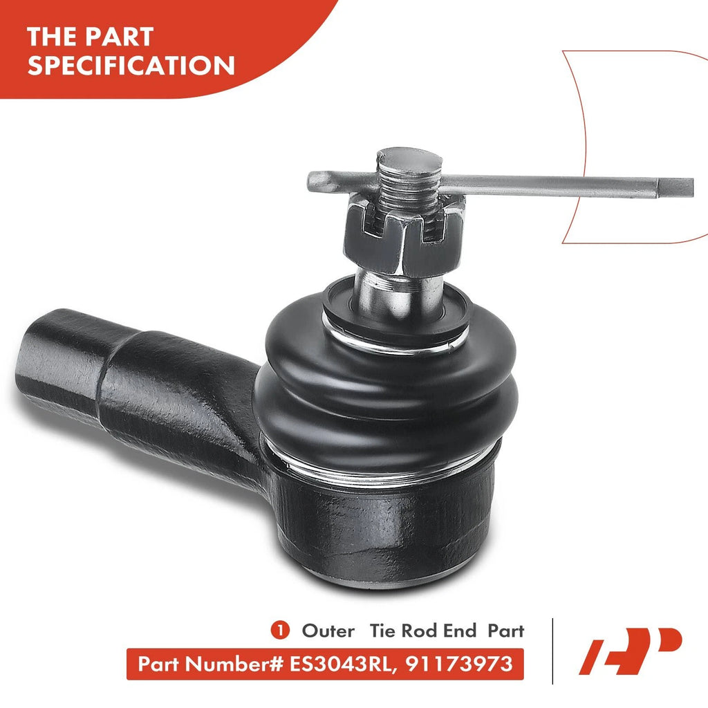 Set of 4 Front Lower Control Arms with Ball Tie Rod Ends for Chevrolet Metro (1998–2001)