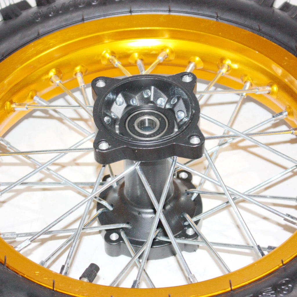 15mm Wheel Rim Tire for PIT PRO Dirt Bike (14" Front + 12" Rear)