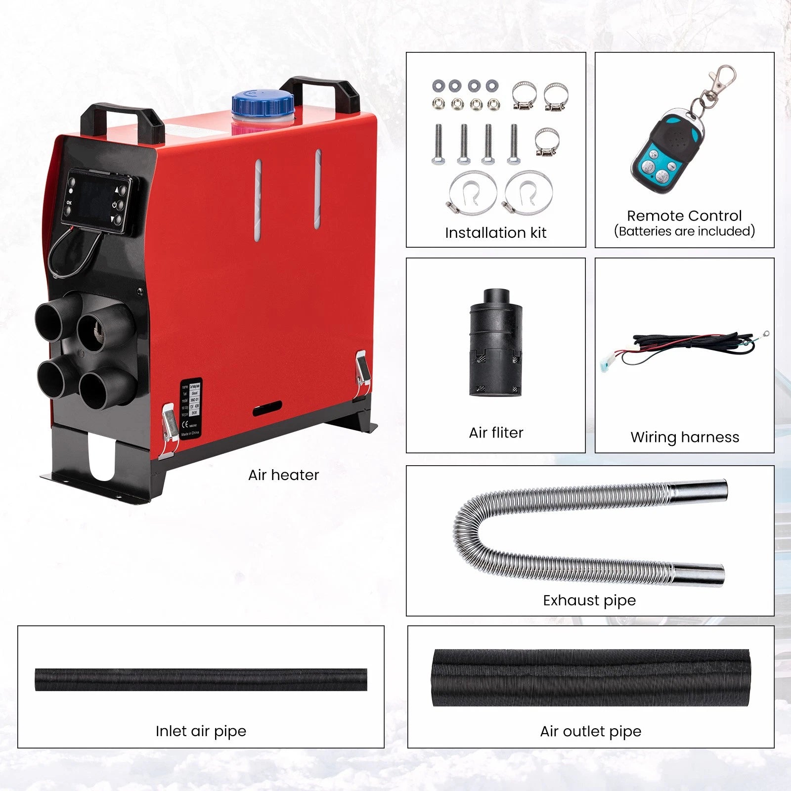 2KW-5KW Diesel Air Parking Heater 12V for Motorhomes Caravans Trucks