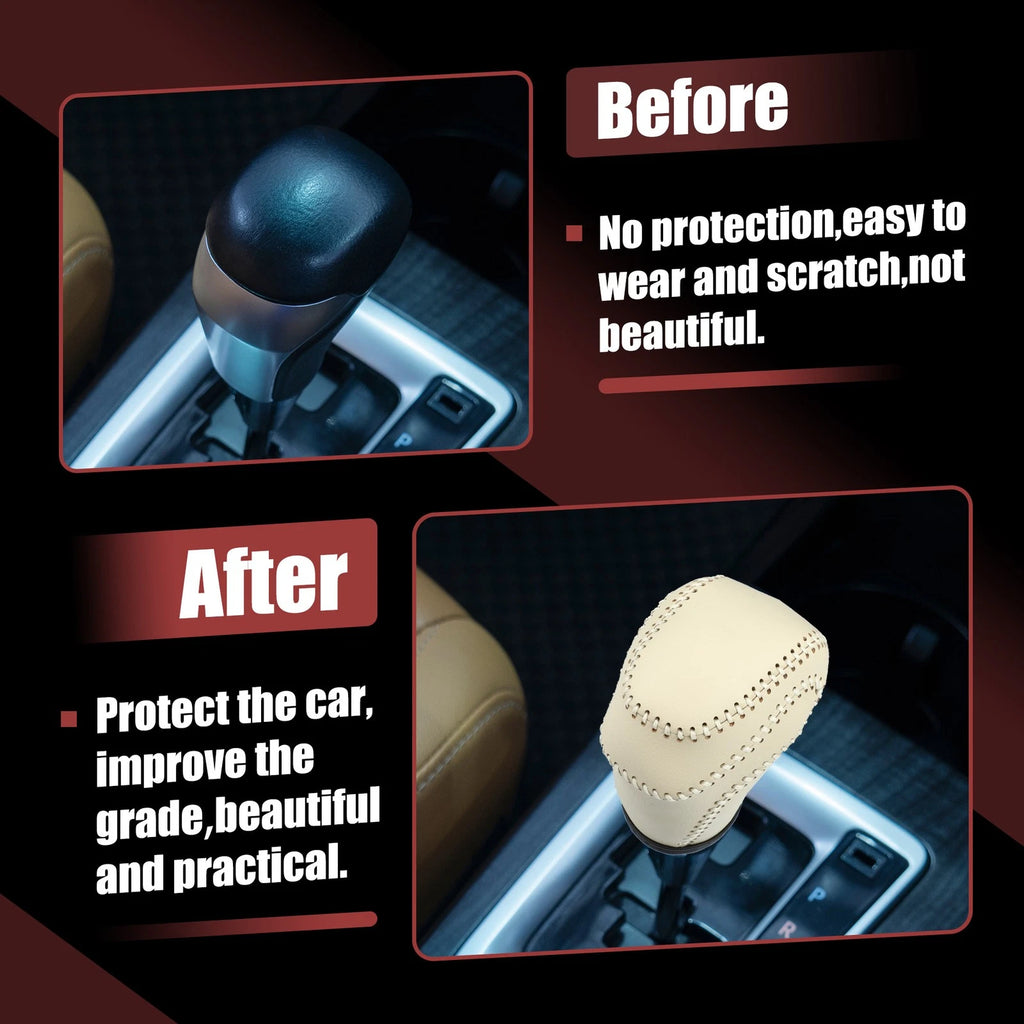 Gear Shift Knob Cover for Toyota Land Cruiser Prado (2010–2023) Beige