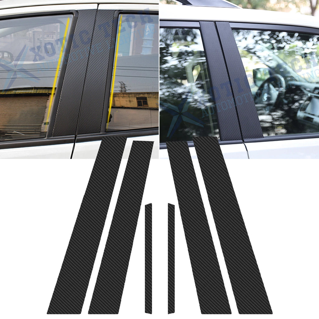 Carbon Fiber Door Window Pillar Posts Decal for Honda Accord (2008–2012)