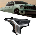 Headlight Assembly Right Side for Toyota Tundra (2022–2023) Black Clear Lens