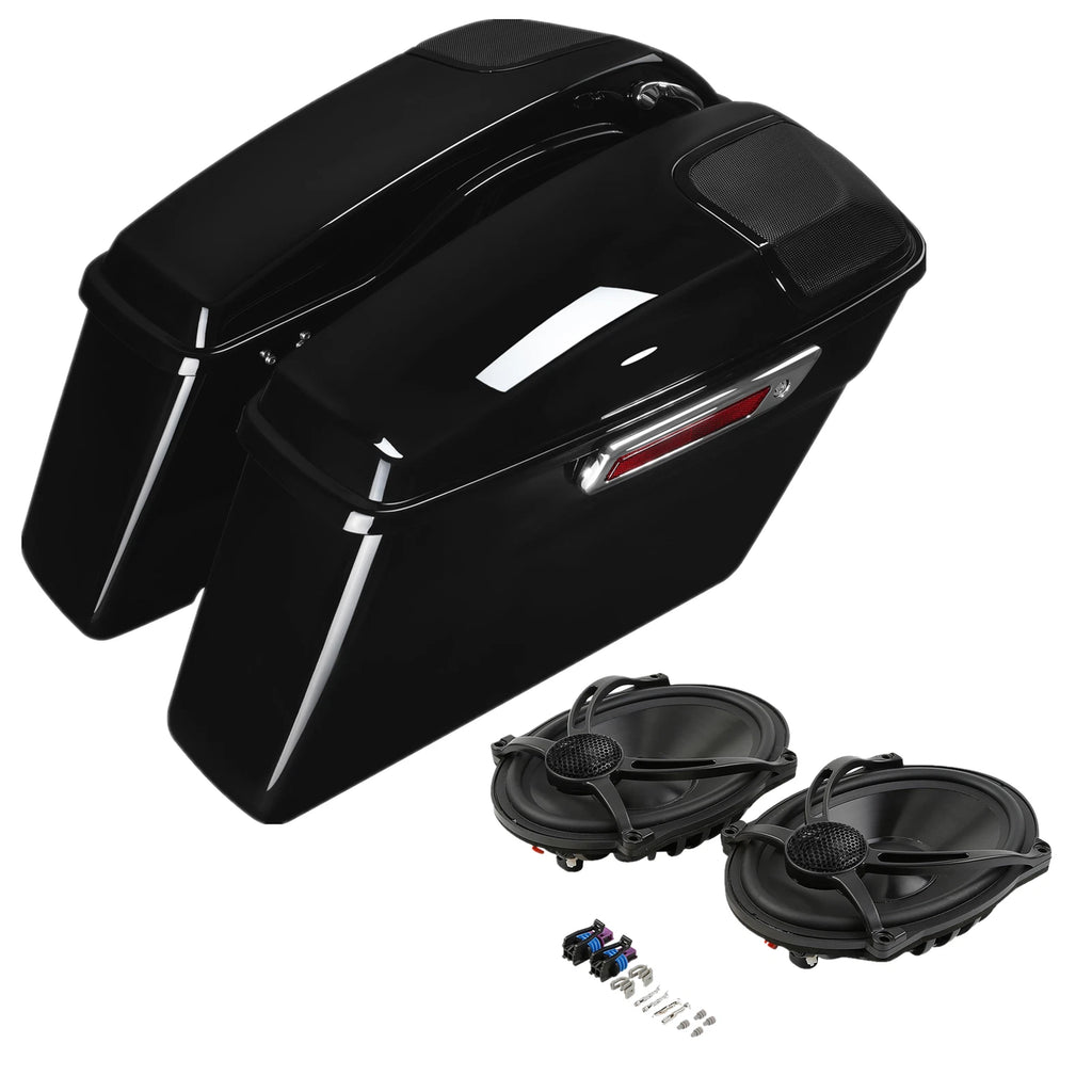 Hard Saddlebags with 5x7" Speakers for Harley Touring Electra Glide (2014–2024)