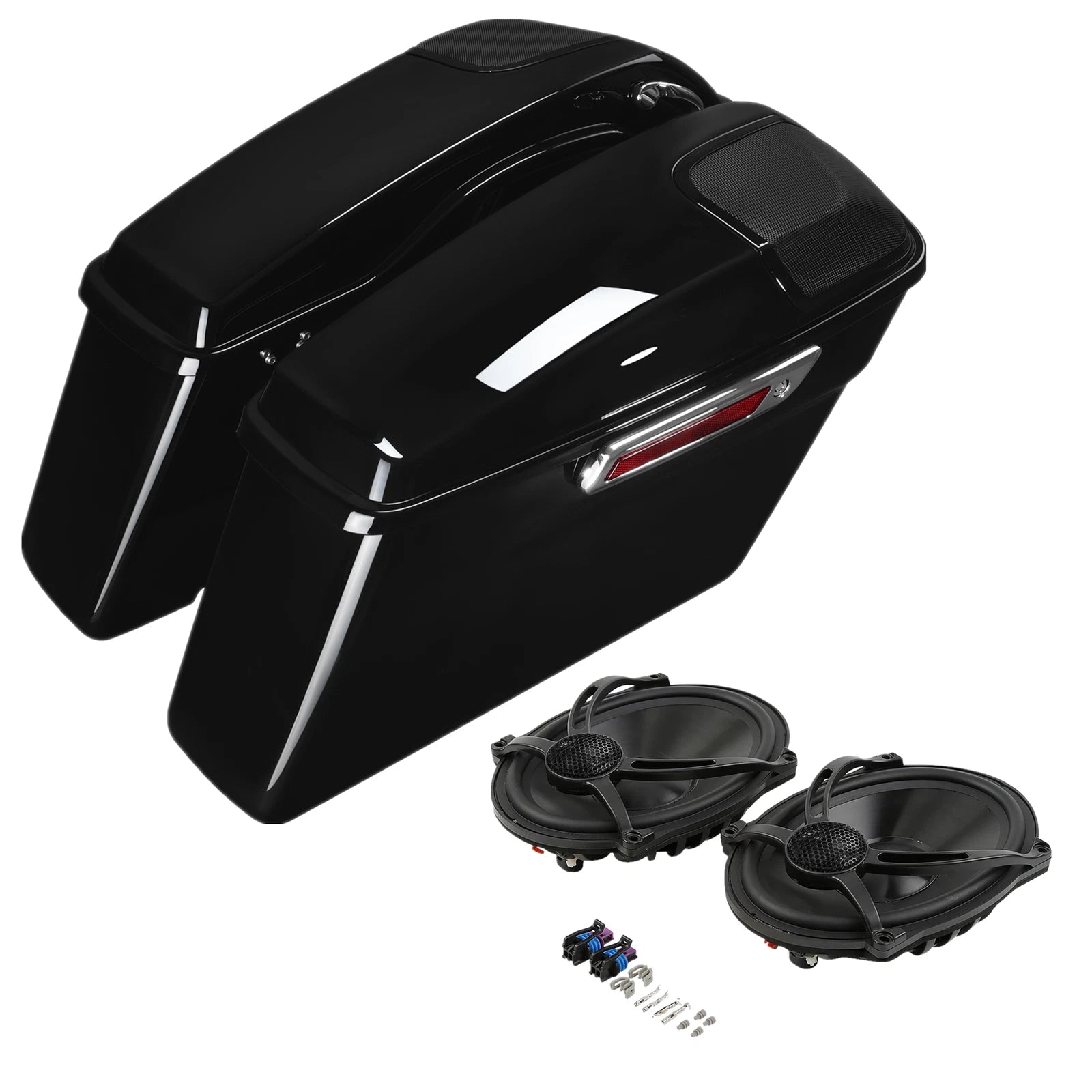 Hard Saddlebags with 5x7" Speakers for Harley Touring Electra Glide (2014–2024)