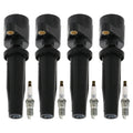 Set of 4 Ignition Coils & NGK Laser Platinum Spark Plugs for Ford Focus, Mazda 3