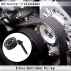 Drive Belt Idler Pulley for BMW 330d (1999–2010) No. 11282248483 Black