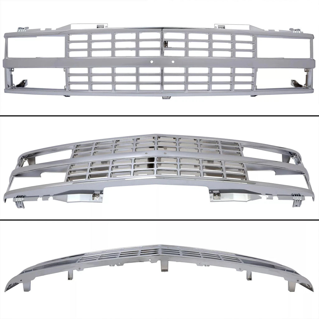 Chrome Grille for Chevy C K 1500 2500 3500 Silverado (1988-1993)
