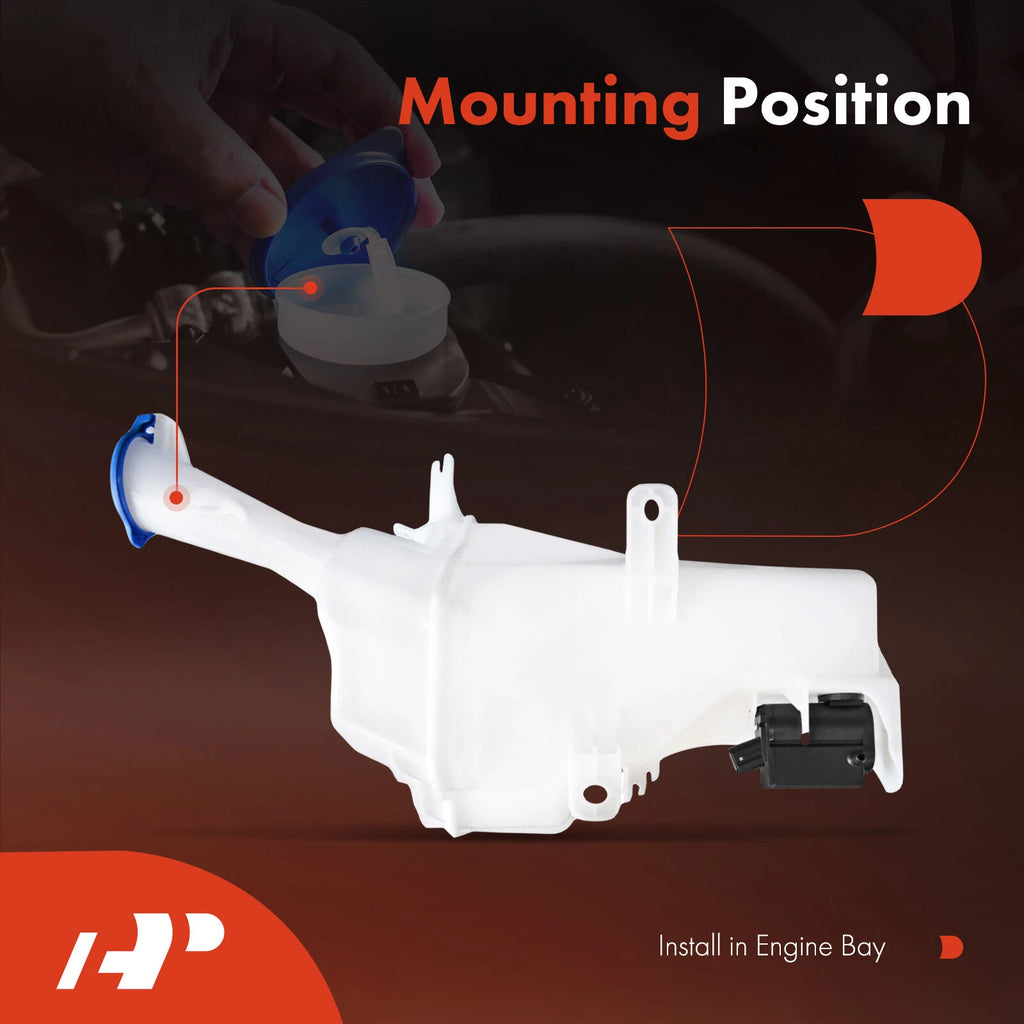Windshield Washer Reservoir with Cap and Pump for Kia Forte5 (2014–2016)
