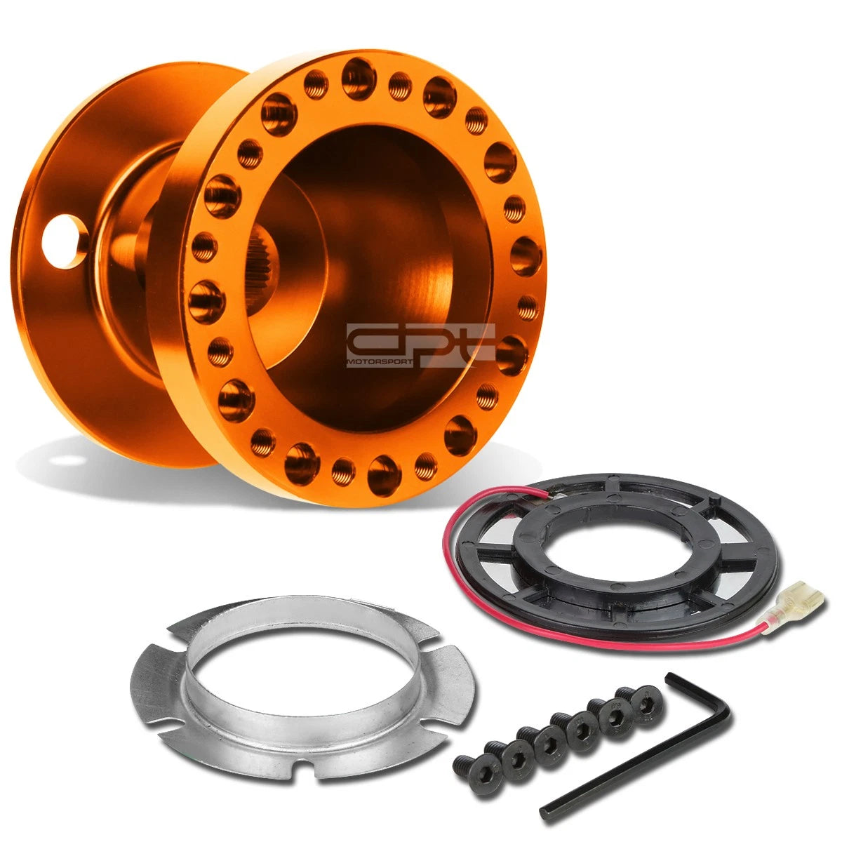 6-Hole Hub Adaptor for Mitsubishi Eclipse/Lancer (1G 2G) - Orange Aluminum