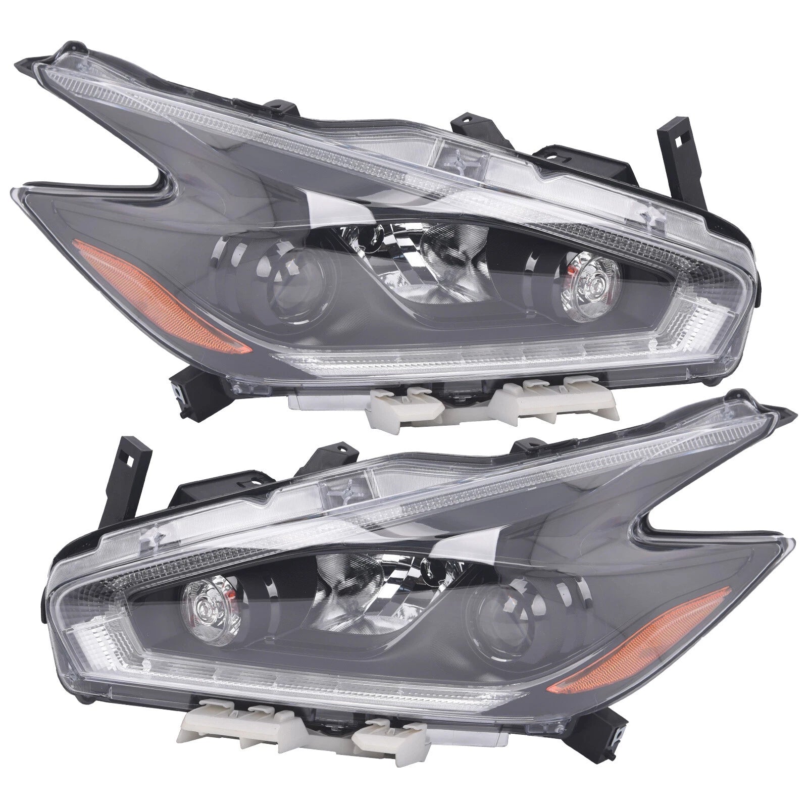 Set of 2 Headlight Assemblies for Nissan Murano (2015-2018)