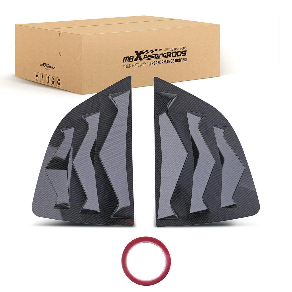 Rear Window Side Louver Cover Hood Trim for Honda Jazz 2014-2019 Gloss