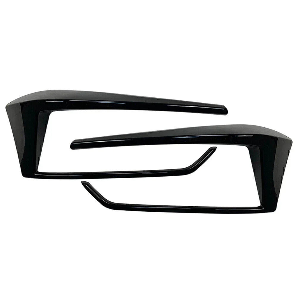 Black Rear Bumper Spoiler Fog Light Covers for VW Golf Mk7.5 (2016-2019)