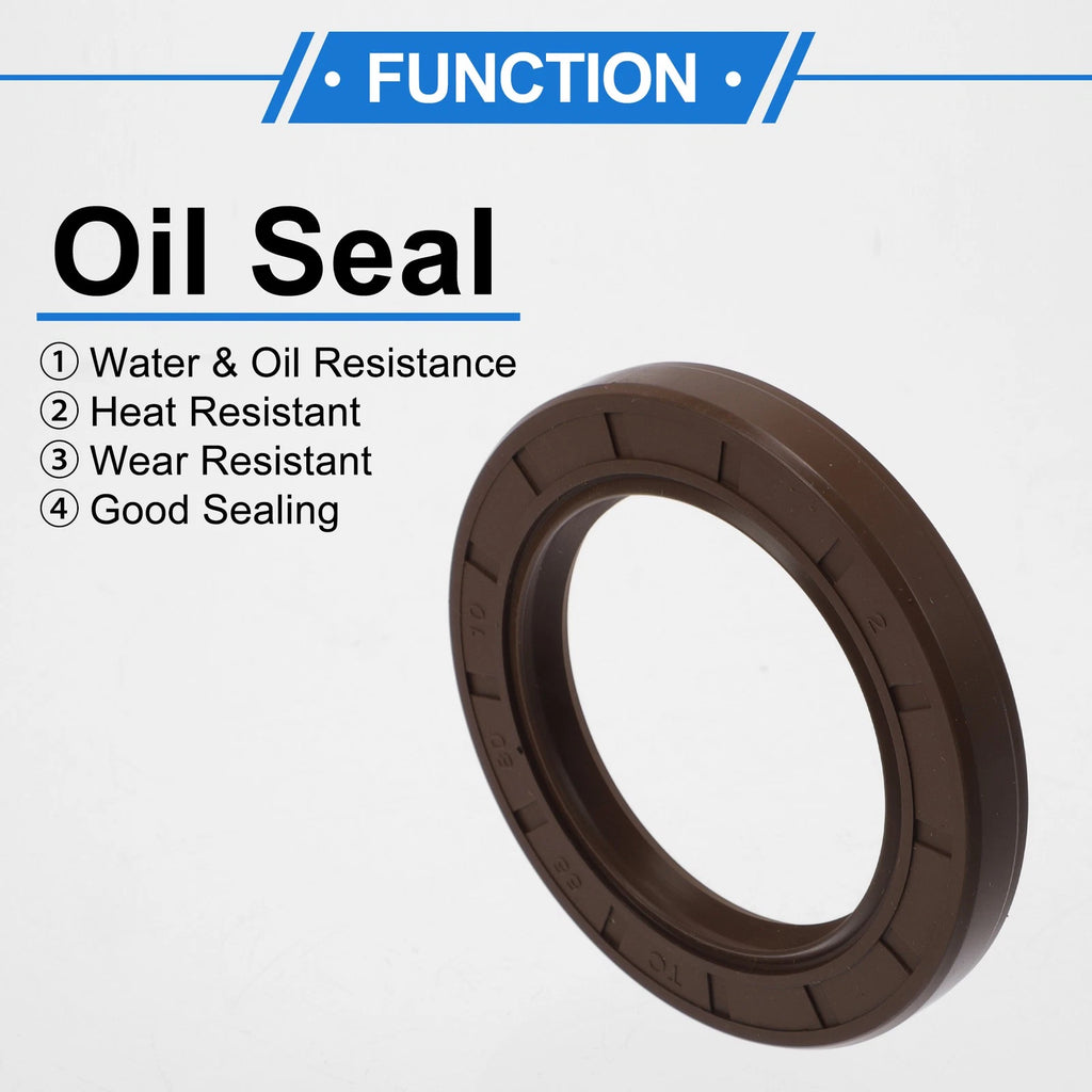 2X Oil Seal Rotary Shaft Seal FKM Rubber 55x80x10mm for Various Models 