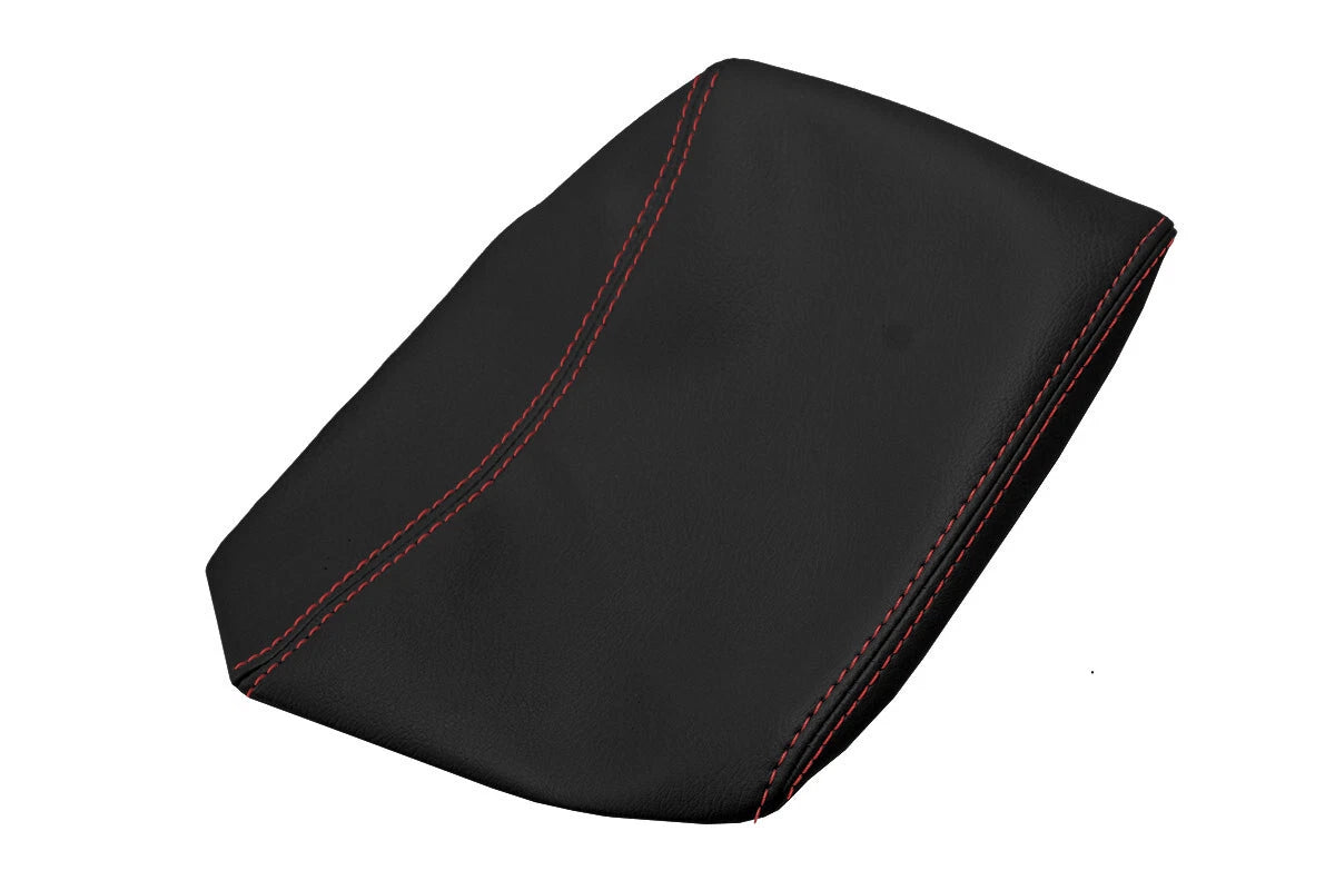 Console Lid Armrest Cover for Subaru Forester XT (2003–2008) Red Stitch