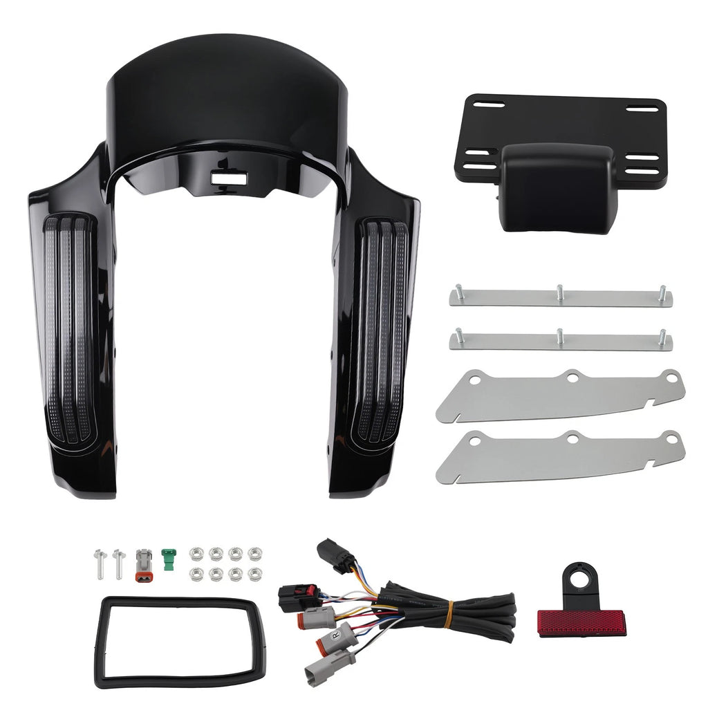 Rear Fascia LED Fender for Touring (2014–2023) Smoke Light Brake Tail ABS