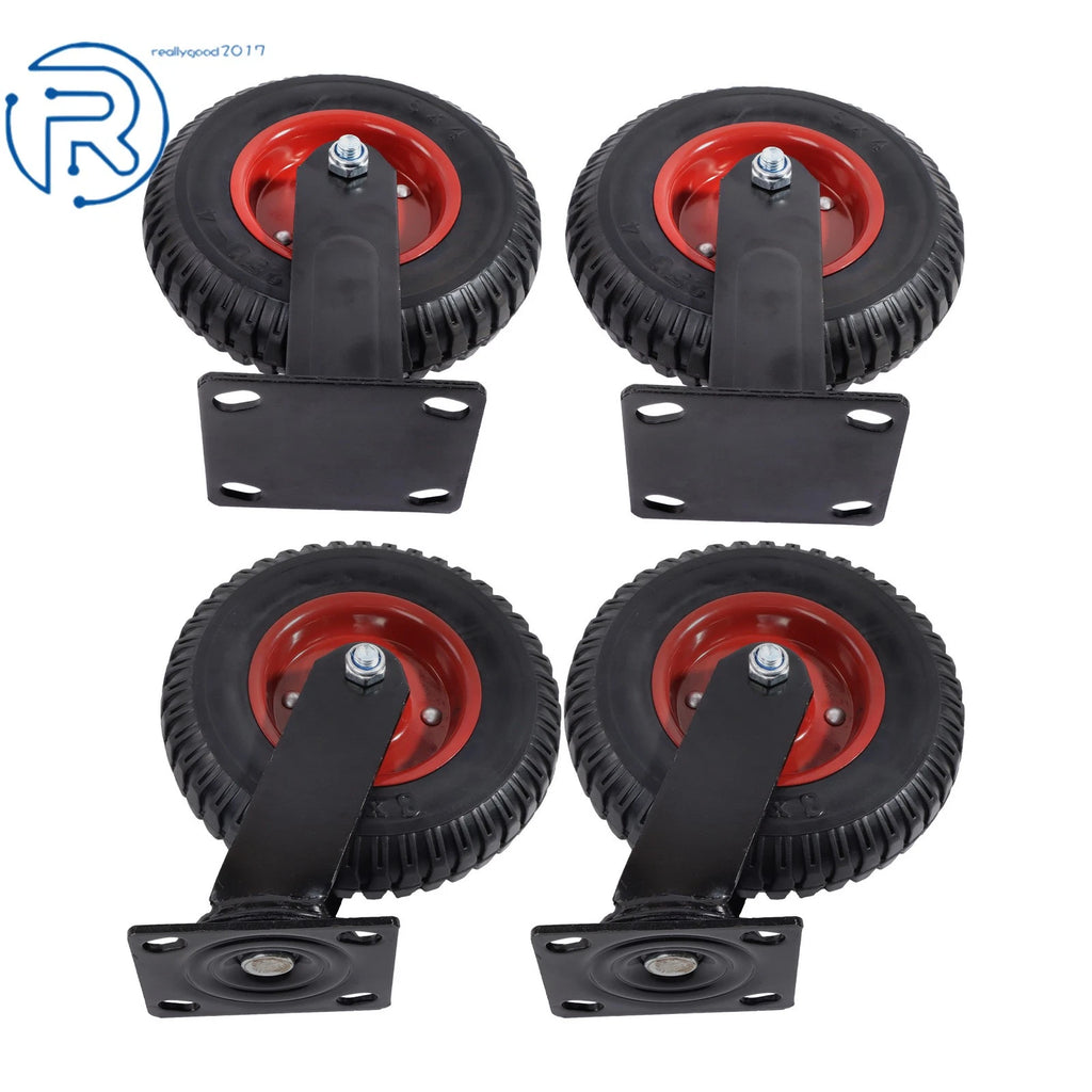 Set of 4 Heavy Duty 8 Inch Caster Wheels for Various Applications