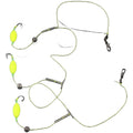 3 Hook Fishing Rig with High Carbon Steel Hooks for Freshwater Saltwater Carp