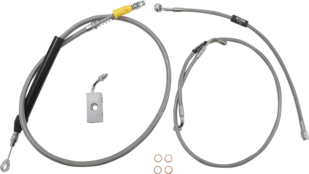 Handlebar Cable/Brake Line Kit for Harley Softail (2015–2017) 15" 17" Ape Hanger