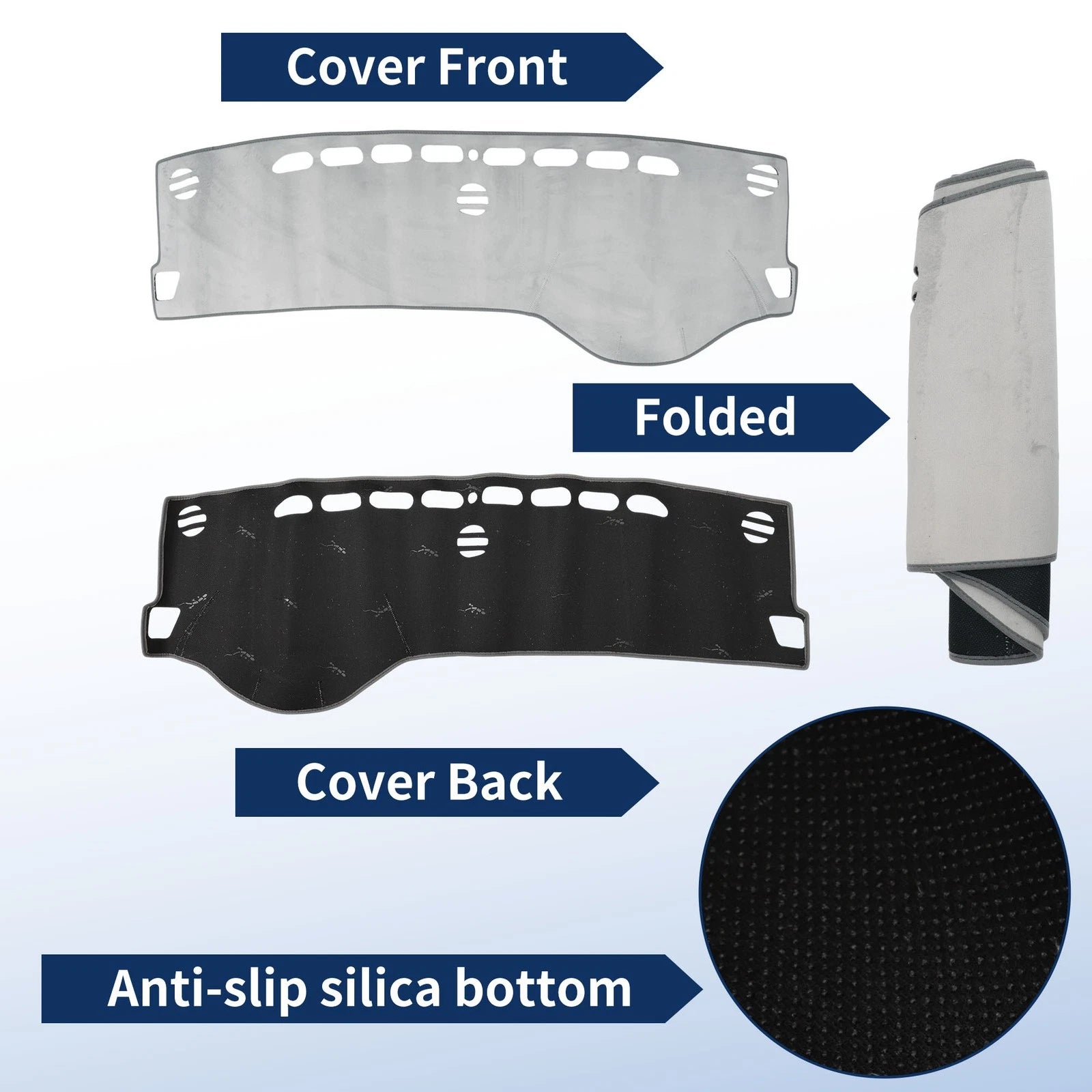 Dash Cover for Suzuki S-Cross MK3 (2022–2024) Flannel Gray