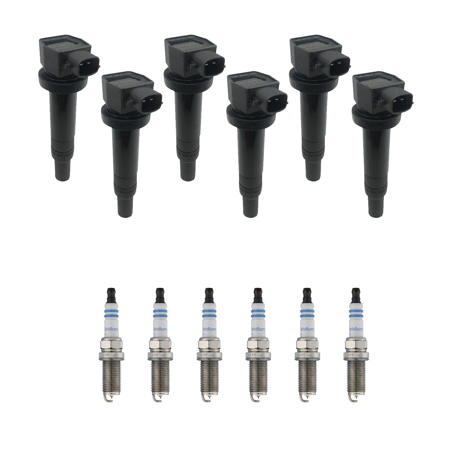 Set of 6 Ignition Coils & Spark Plugs for Kia Optima Rondo V6 (2006–2010)
