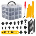 Set of 20 Plastic Rivets for Car Fender Bumper Push Pin Clips