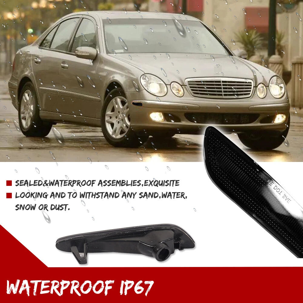 Smoked Lens Side Marker Lights for Mercedes W211 E-Class (2003–2006)