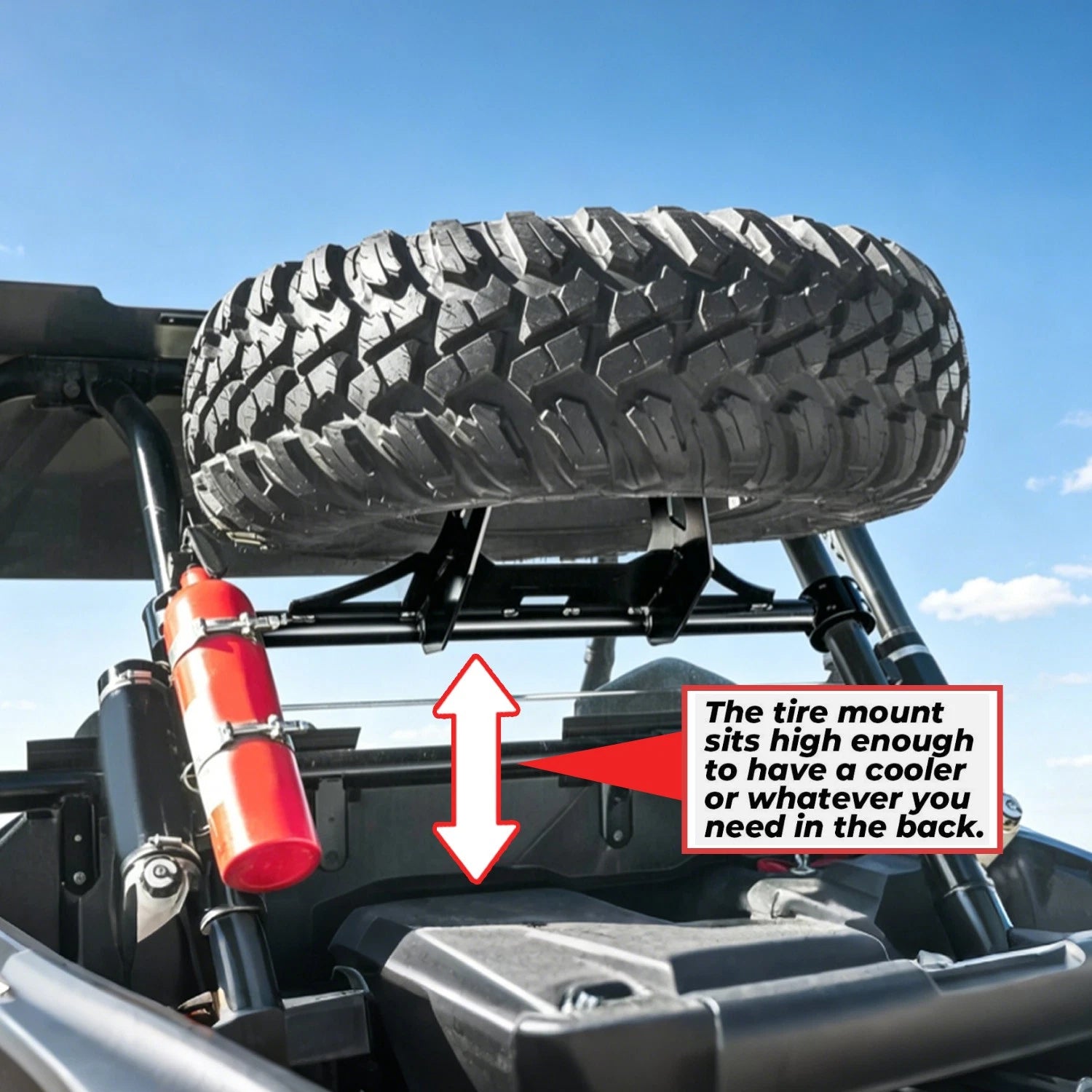 Spare Tire Carrier Mount Rack for Polaris RZR XP 1000 Turbo XP (2014–2023)