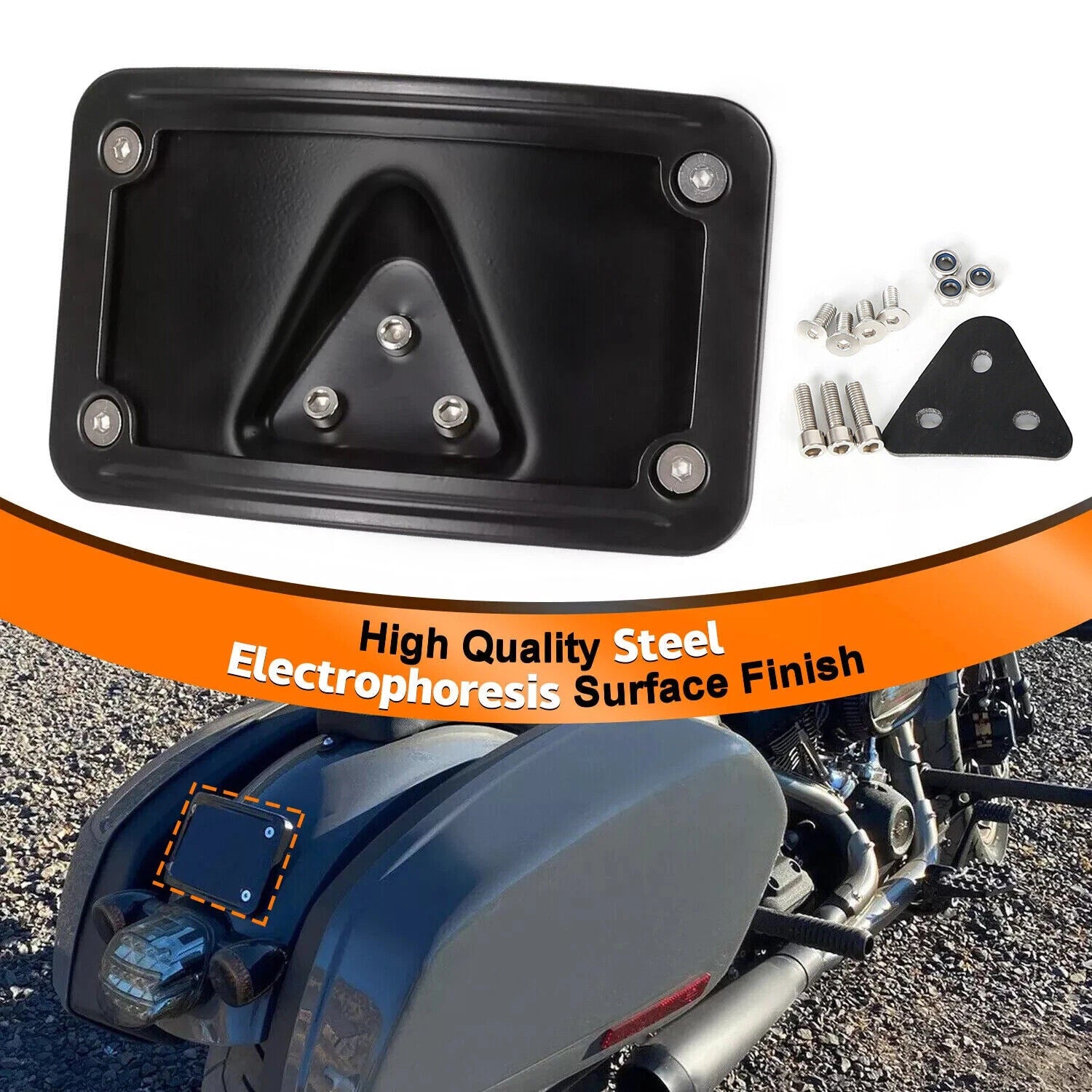 License Plate Mount Bracket for Harley Dyna FXD Sportster (2000–2023)